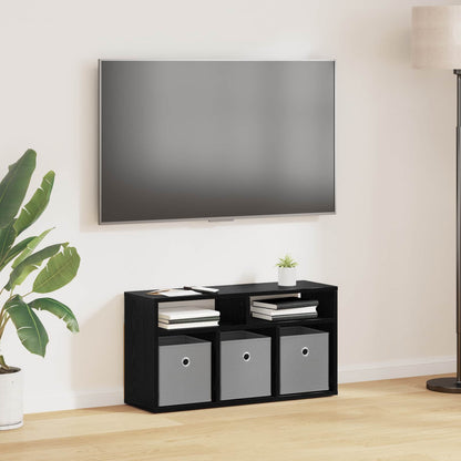 Lowboard with Drawer Black Oak 72 x 22.5 x 38 cm