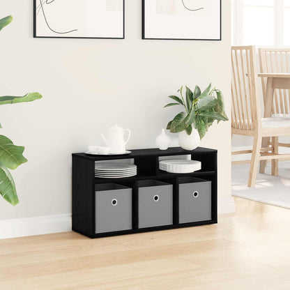 Lowboard with Drawer Black Oak 72 x 22.5 x 38 cm