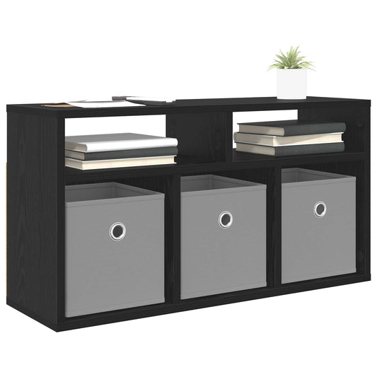 Lowboard with Drawer Black Oak 72 x 22.5 x 38 cm