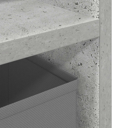 Lowboard with Drawer Concrete Grey 72 x 22.5 x 38 cm