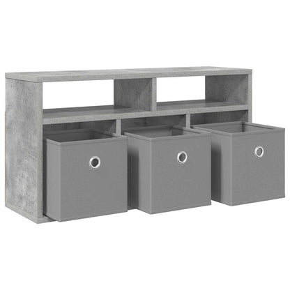 Lowboard with Drawer Concrete Grey 72 x 22.5 x 38 cm
