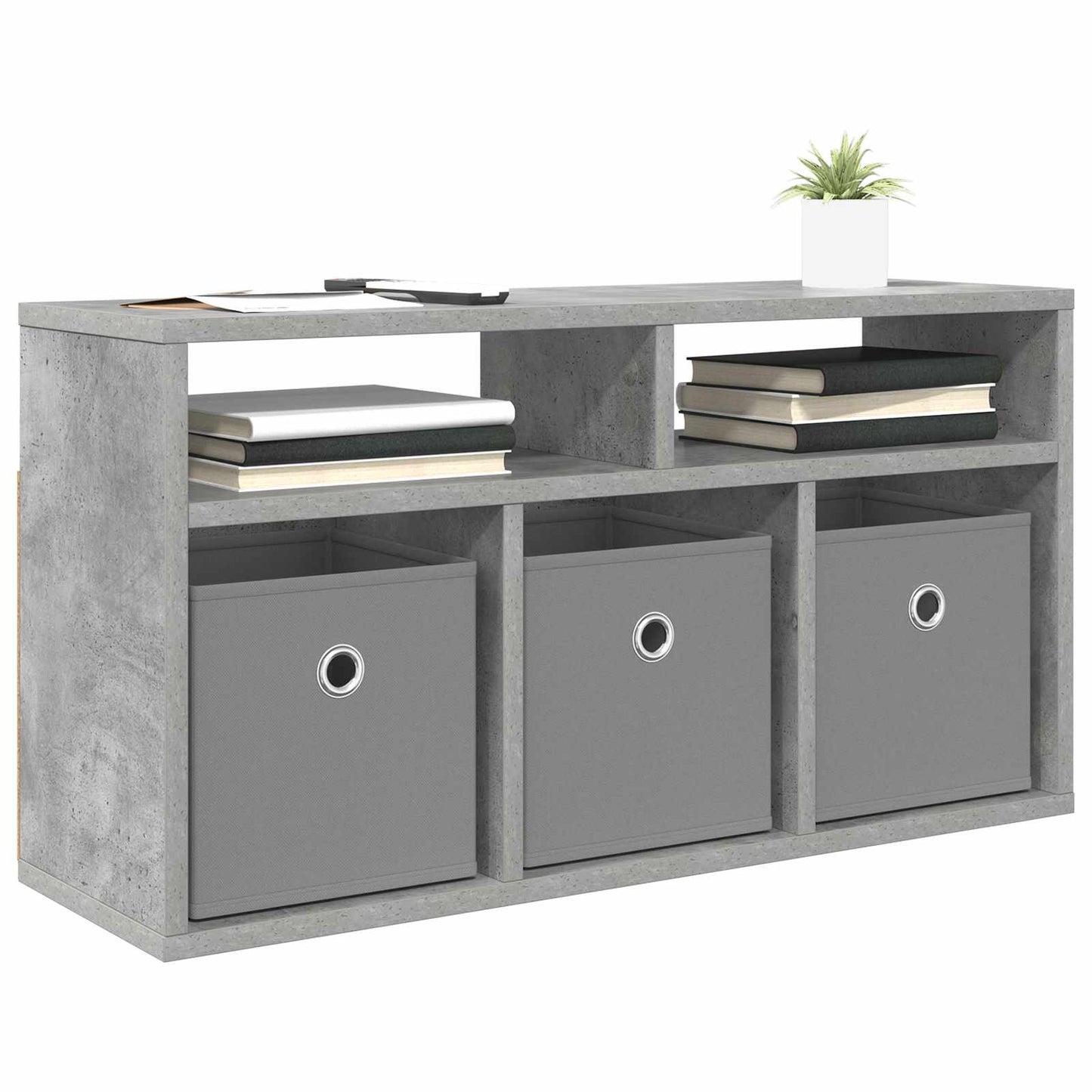 Lowboard with Drawer Concrete Grey 72 x 22.5 x 38 cm