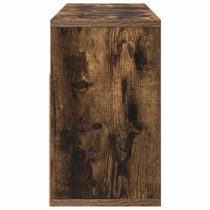 Lowboard with Drawer Smoked Oak 72 x 22.5 x 38 cm