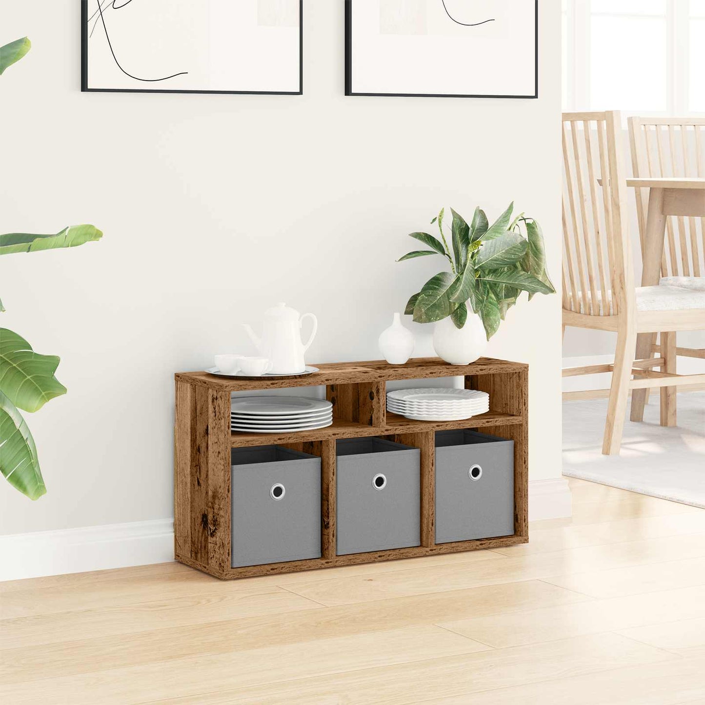 Lowboard with Drawer Old Wood 72 x 22.5 x 38 cm