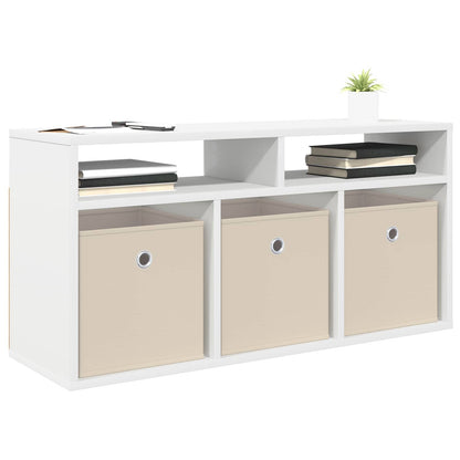 Lowboard with Drawer White 87 x 27.5 x 43 cm