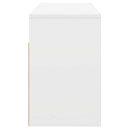 Lowboard with Drawer White 87 x 27.5 x 43 cm