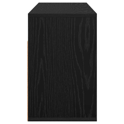 Lowboard with Drawer Black Oak 87 x 27.5 x 43 cm