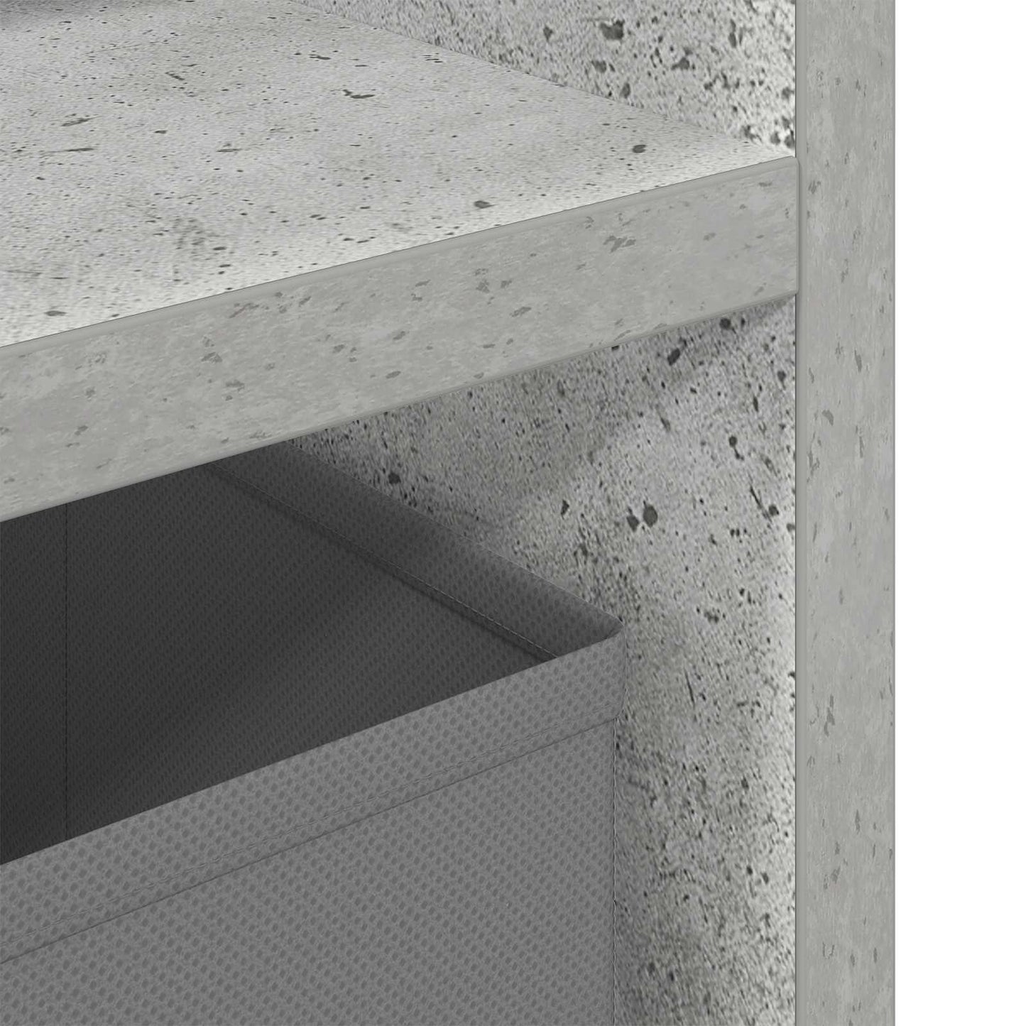 Lowboard with Drawer Concrete Grey 87 x 27.5 x 43 cm