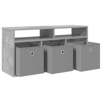 Lowboard with Drawer Concrete Grey 87 x 27.5 x 43 cm