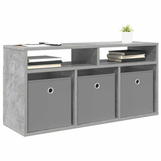 Lowboard with Drawer Concrete Grey 87 x 27.5 x 43 cm