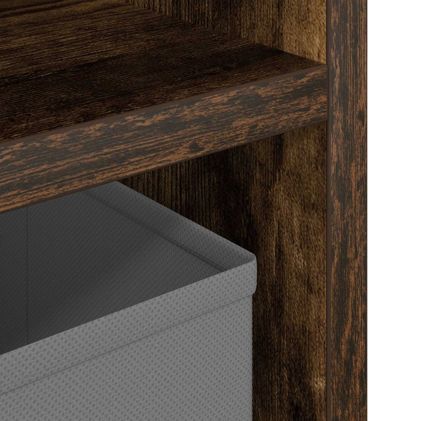 Lowboard with Drawer Smoked Oak 87 x 27.5 x 43 cm