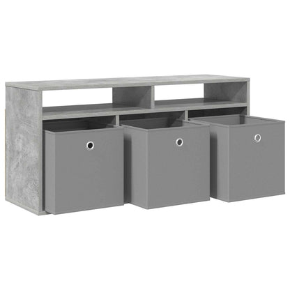 Lowboard with Drawer Concrete Grey 102 x 32 x 48.5 cm