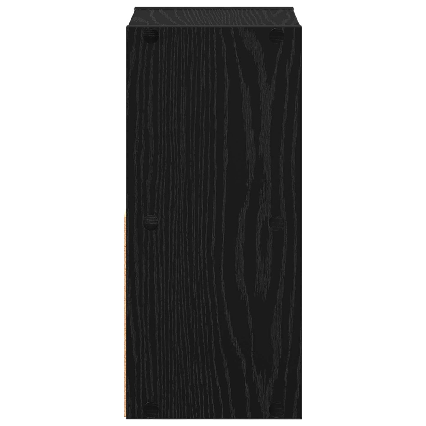 Bedside Table Black Oak 25.5 x 22 x 49.5 cm Engineered Wood