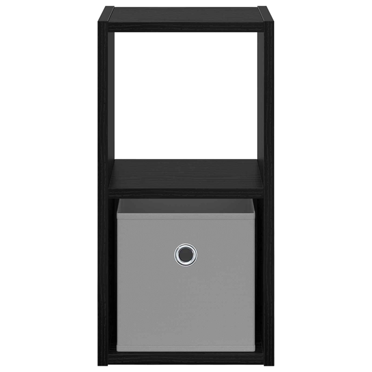 Bedside Table with Drawer 2 pcs Black Oak 25.5 x 22 x 49.5 cm