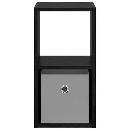 Bedside Table with Drawer 2 pcs Black Oak 25.5 x 22 x 49.5 cm