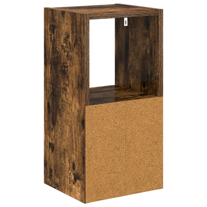 Bedside Table with Drawer 2 pcs Smoked Oak 25.5 x 22 x 49.5 cm