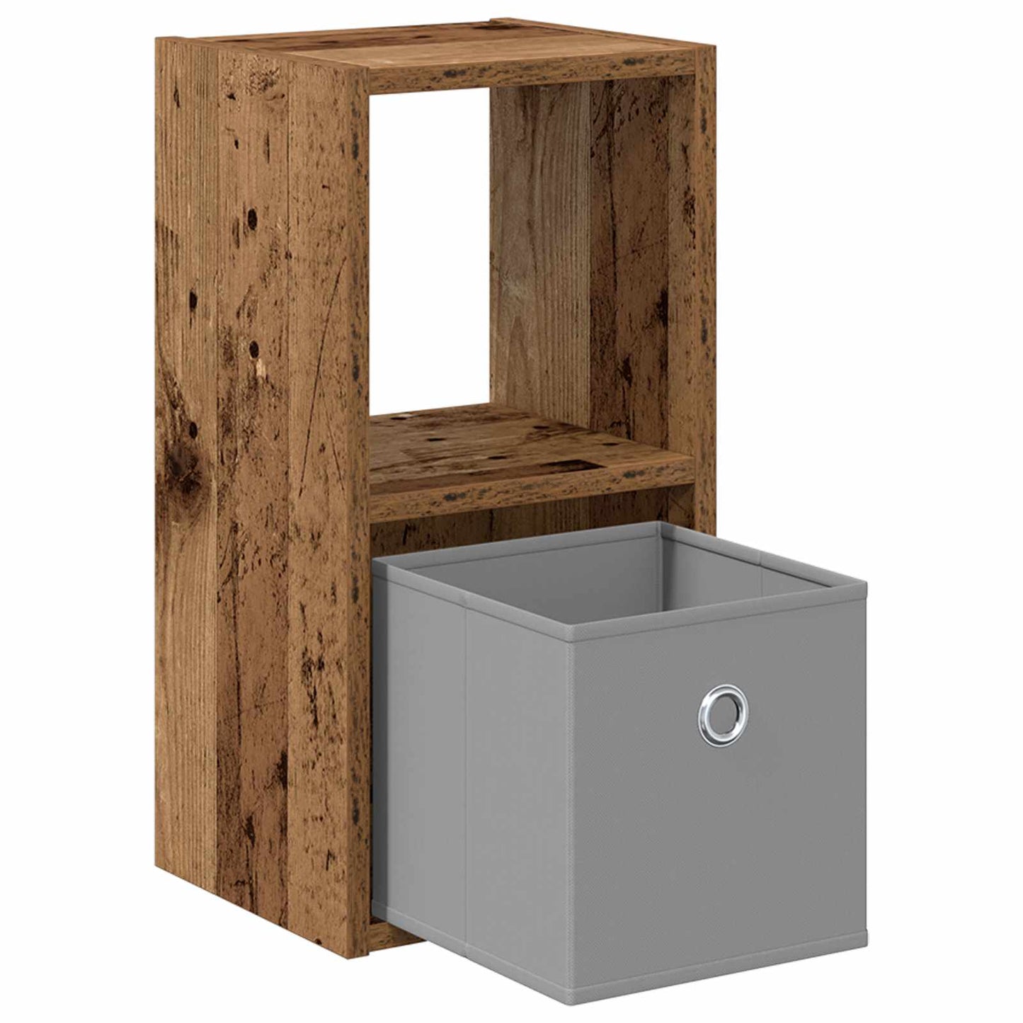 Bedside Table with Drawer 2 pcs Old Wood 25.5 x 22 x 49.5 cm