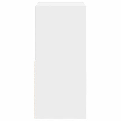 Bedside Table White 30.5 x 27 x 59.5 cm Engineered Wood
