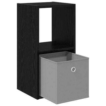 Bedside Table Black Oak 30.5 x 27 x 59.5 cm Engineered Wood
