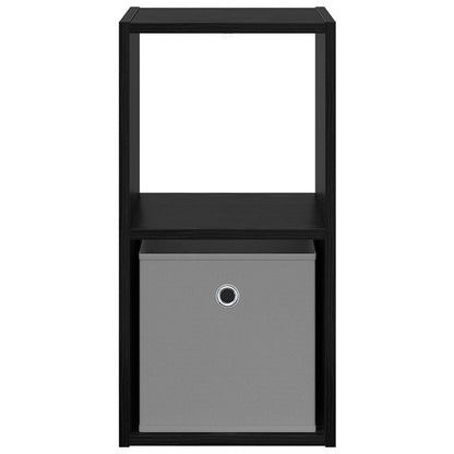 Bedside Table Black Oak 30.5 x 27 x 59.5 cm Engineered Wood