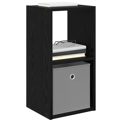 Bedside Table Black Oak 30.5 x 27 x 59.5 cm Engineered Wood