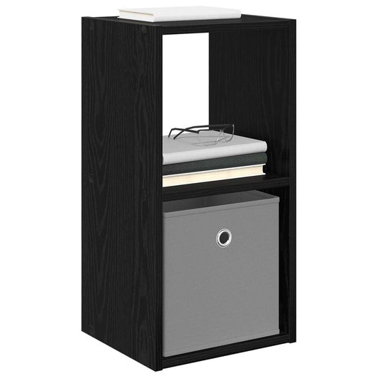 Bedside Table with Drawer 2 pcs Black Oak 30.5 x 27 x 59.5 cm