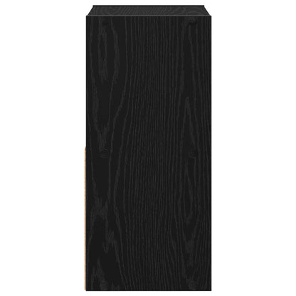 Bedside Table with Drawer 2 pcs Black Oak 30.5 x 27 x 59.5 cm