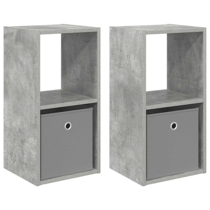 Bedside Table 2 pcs Concrete Grey 30.5 x 27 x 59.5 cm