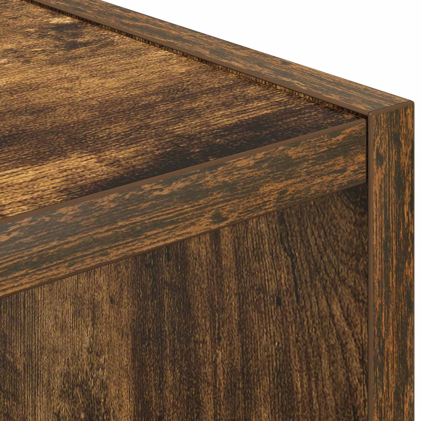 Bedside Table Smoked Oak 30.5 x 27 x 59.5 cm Engineered Wood