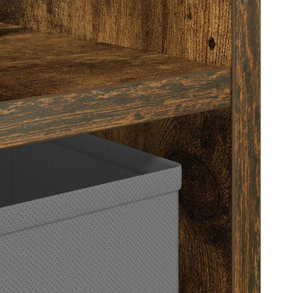 Bedside Table Smoked Oak 30.5 x 27 x 59.5 cm Engineered Wood