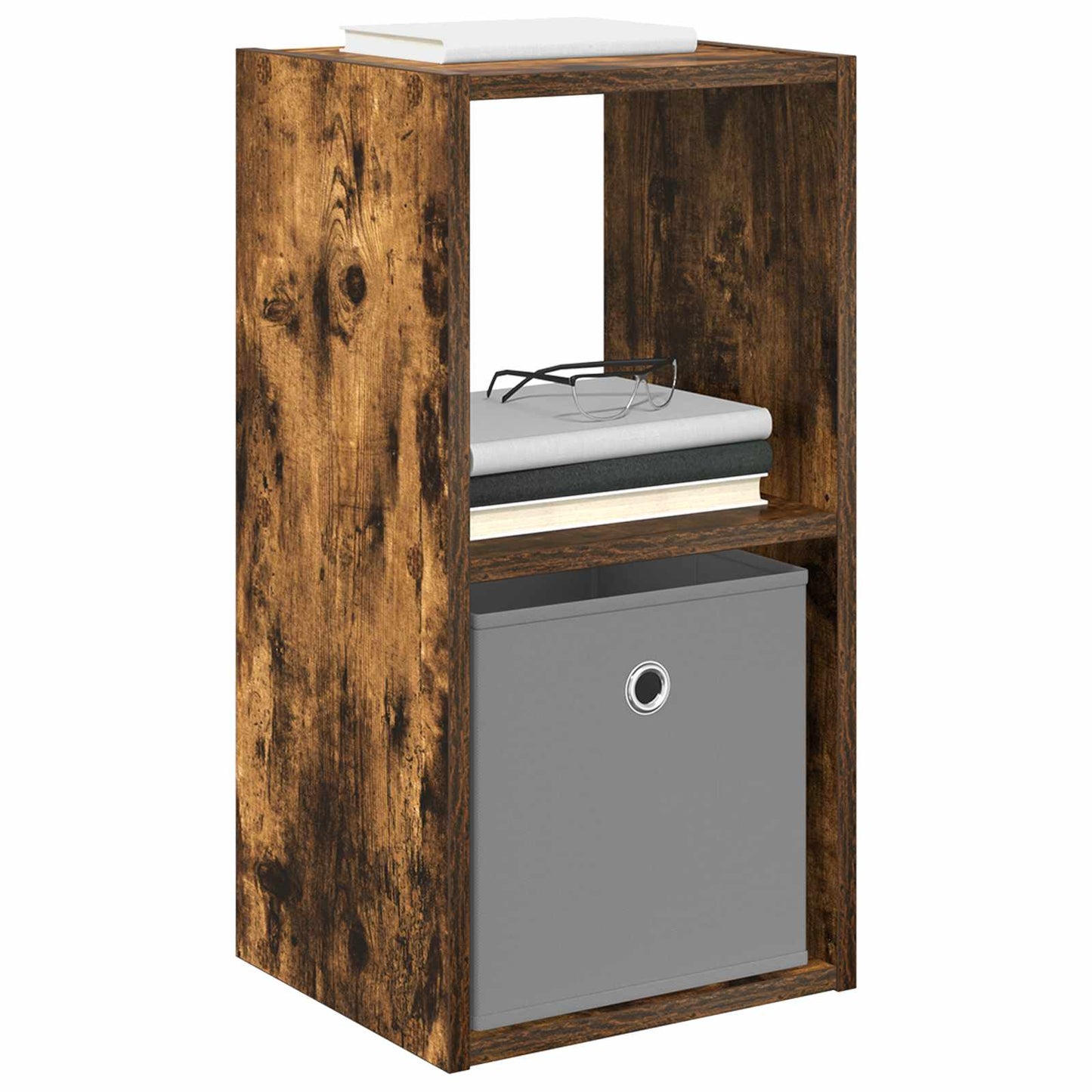 Bedside Table Smoked Oak 30.5 x 27 x 59.5 cm Engineered Wood
