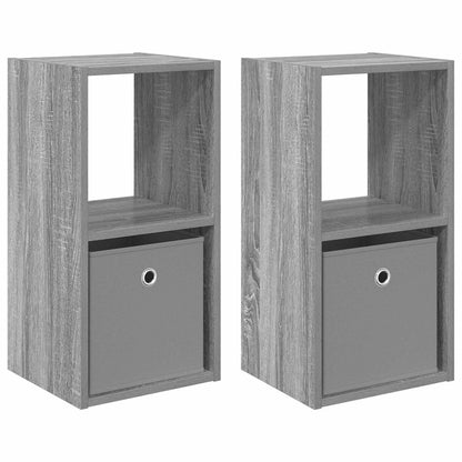 Bedside Table with Drawer 2 pcs Grey Sonoma 30.5 x 27 x 59.5 cm