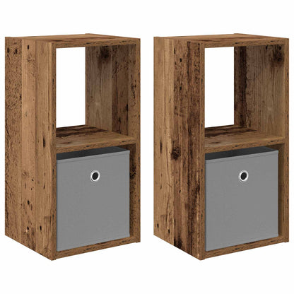 Bedside Table with Drawer 2 pcs Old Wood 30.5 x 27 x 59.5 cm