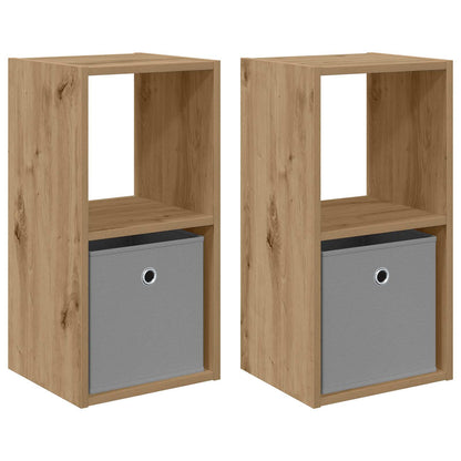 Bedside Table 2 pcs Artisan Oak 30.5 x 27 x 59.5 cm