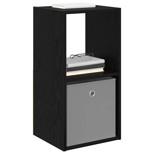 Bedside Table Black Oak 35 x 32 x 68.5 cm Engineered Wood
