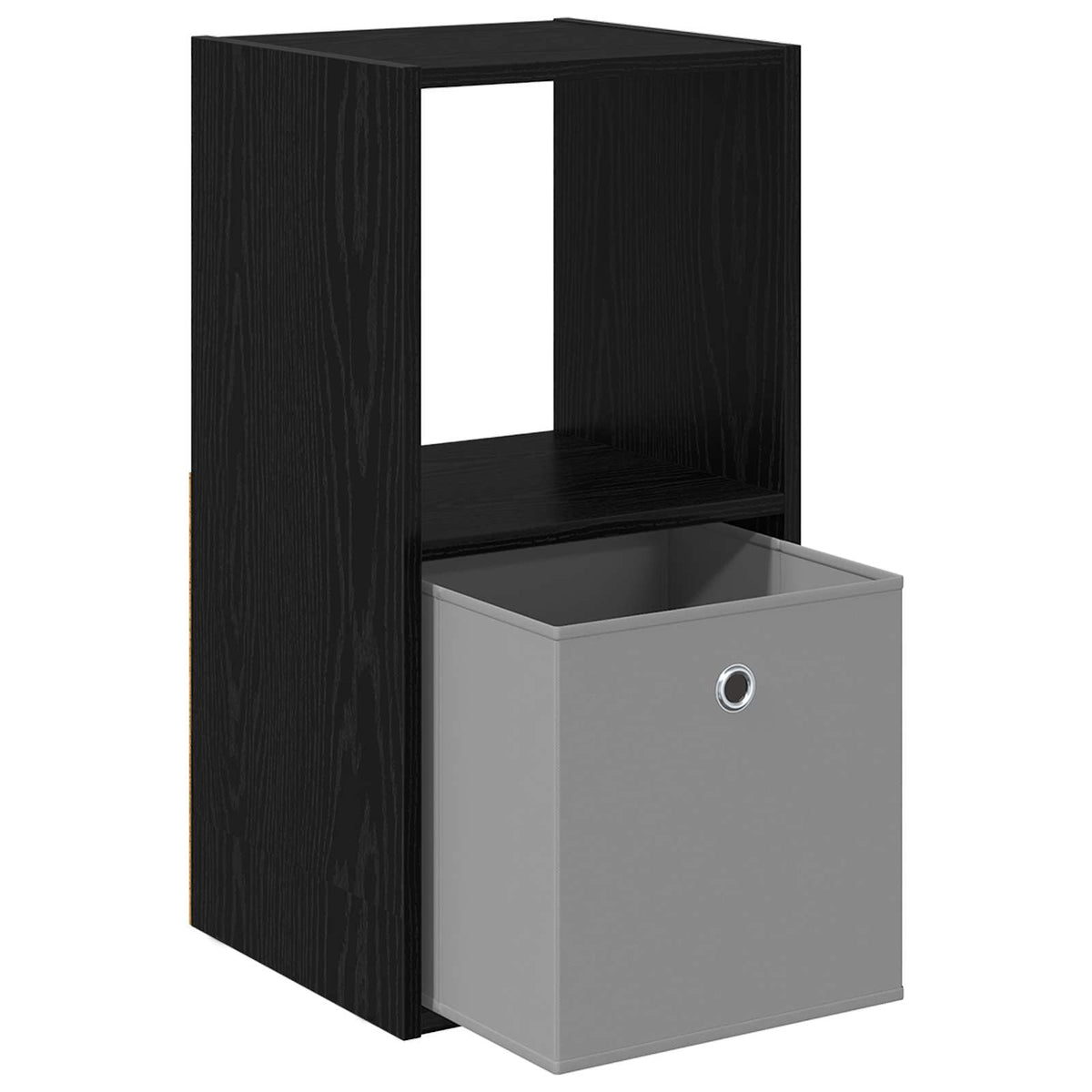 Bedside Table 2 pcs Black Oak 35 x 32 x 68.5 cm Engineered Wood