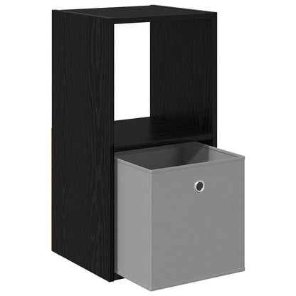 Bedside Table 2 pcs Black Oak 35 x 32 x 68.5 cm Engineered Wood