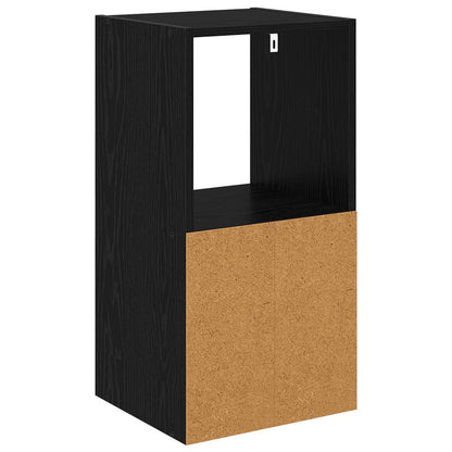 Bedside Table 2 pcs Black Oak 35 x 32 x 68.5 cm Engineered Wood