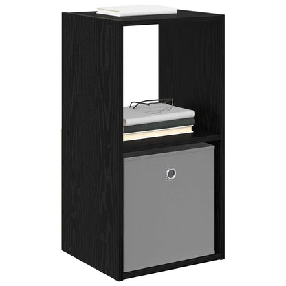 Bedside Table 2 pcs Black Oak 35 x 32 x 68.5 cm Engineered Wood