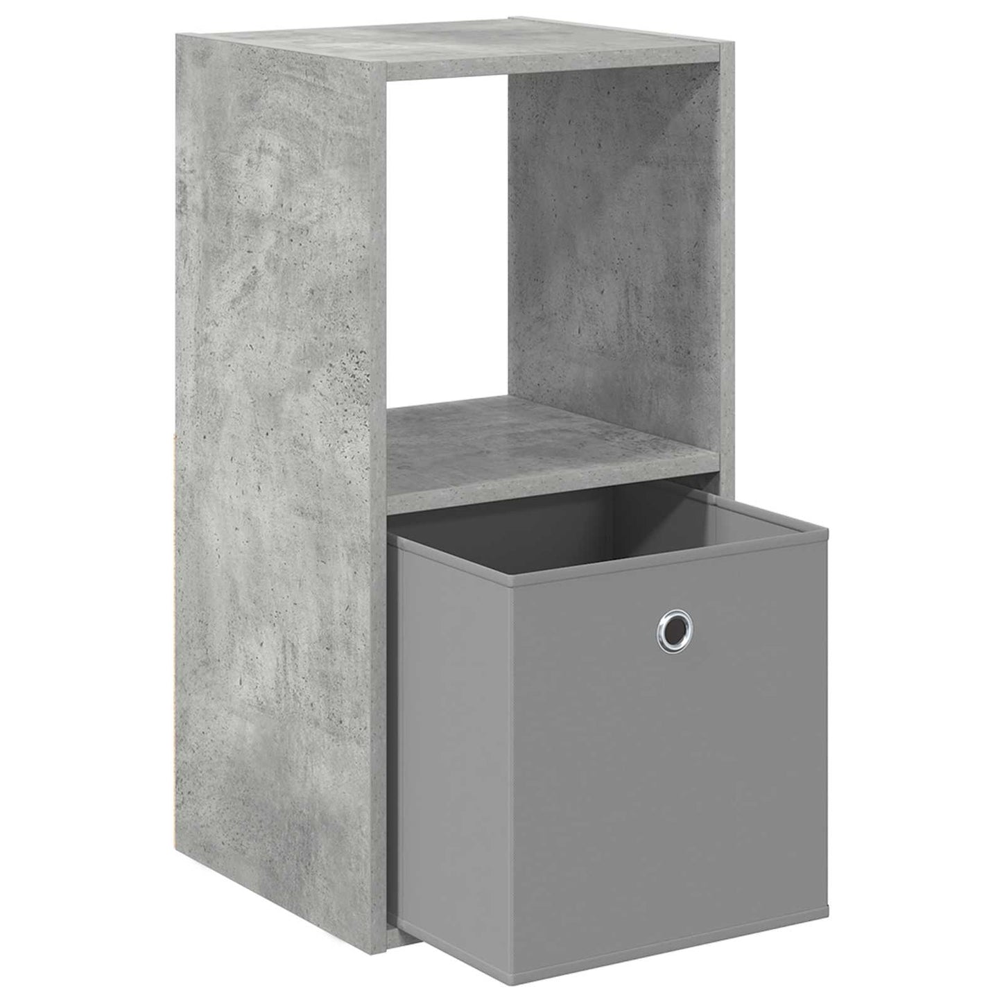 Bedside Table Concrete Grey 35 x 32 x 68.5 cm Engineered Wood
