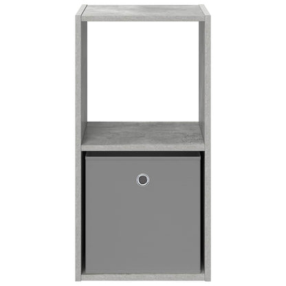 Bedside Table with Drawer 2 pcs Concrete Grey 35 x 32 x 68.5 cm