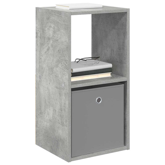 Bedside Table with Drawer 2 pcs Concrete Grey 35 x 32 x 68.5 cm