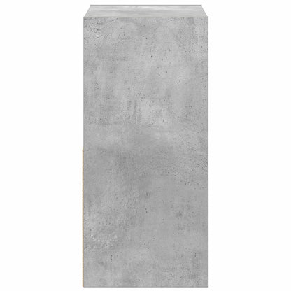 Bedside Table with Drawer 2 pcs Concrete Grey 35 x 32 x 68.5 cm