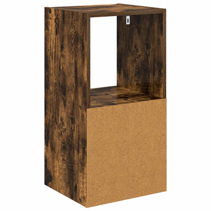 Bedside Table Smoked Oak 35 x 32 x 68.5 cm Engineered Wood