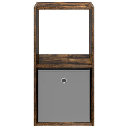 Bedside Table with Drawer 2 pcs Smoked Oak 35 x 32 x 68.5 cm