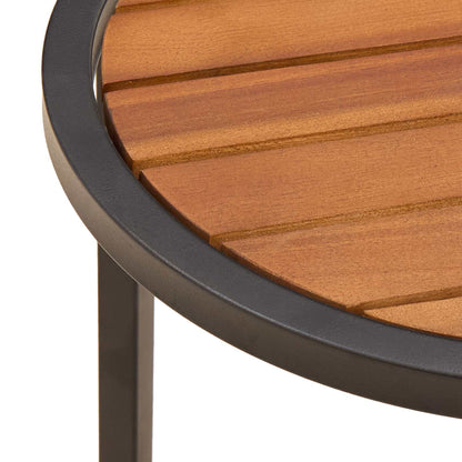 Coffee Table Set 2 pcs Natural and Black 55 x 55 x 45 cm