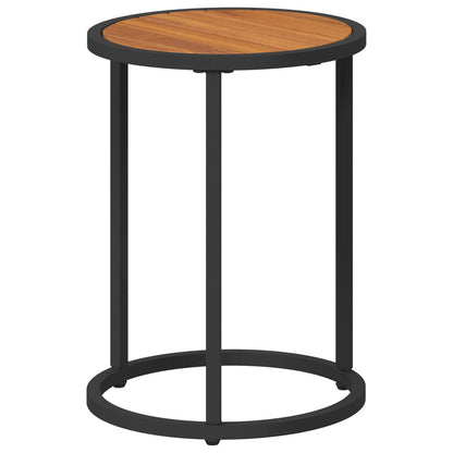 Coffee Table Set 2 pcs Natural and Black 55 x 55 x 45 cm