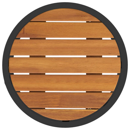 Coffee Table Set 2 pcs Natural and Black 55 x 55 x 45 cm