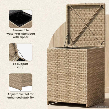 Cushion Box 55 x 55 x 69 cm steel