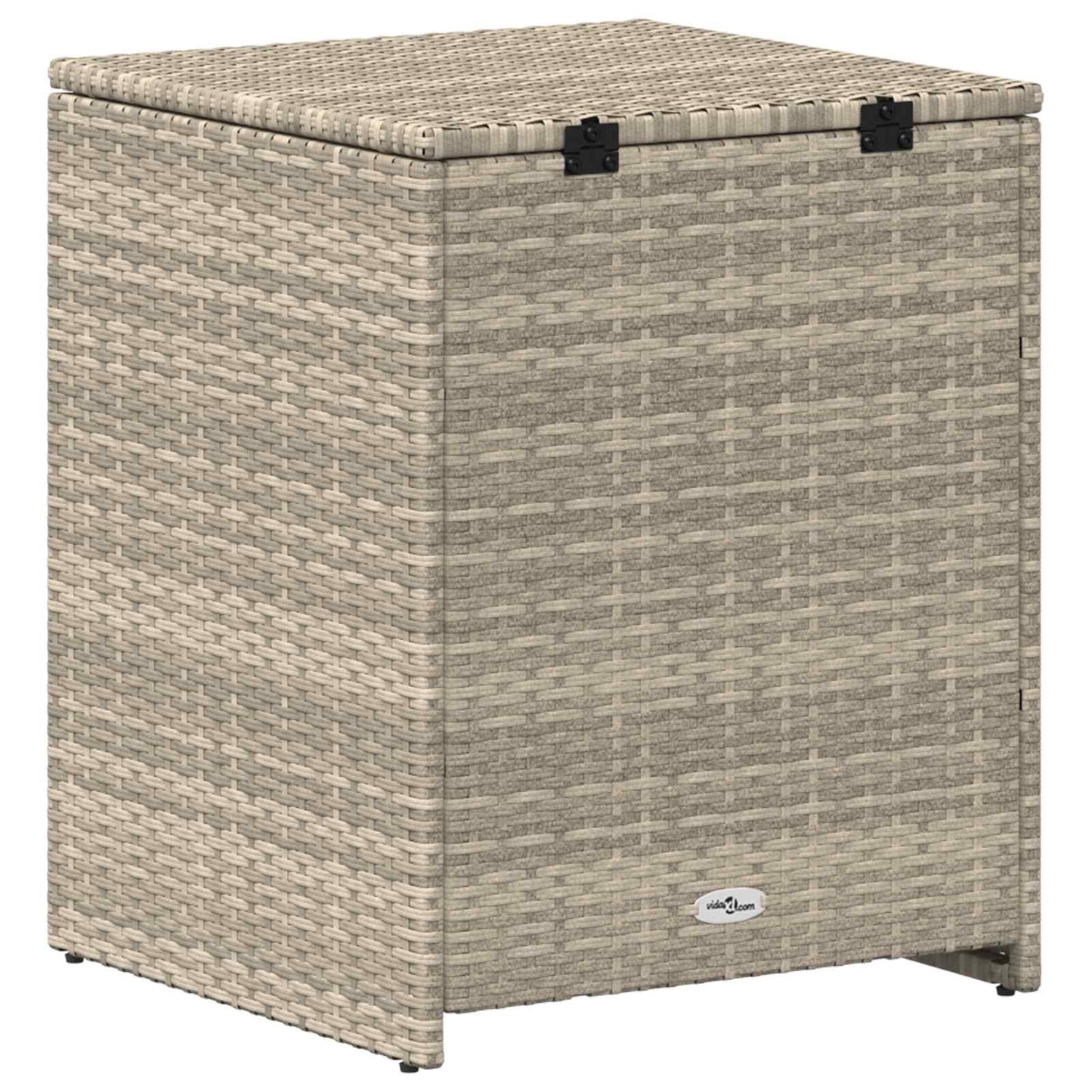 Cushion Box Light Grey 55 x 55 x 69 cm Poly Rattan
